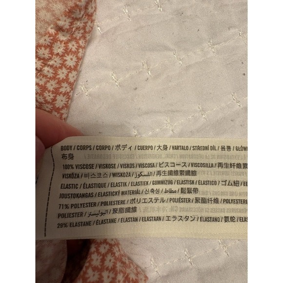 Abercrombie And Fitch Women's Long Sleeve Pink And White Floral Blouse, Medium - Picture 7 of 8